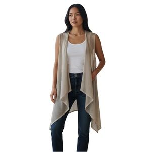 Soft Surroundings Beige Open Cardigan Sweater Size S/M